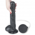 Черный фаллос с имитацией семяизвержения Lovetoy Squirt Extreme 28 см
